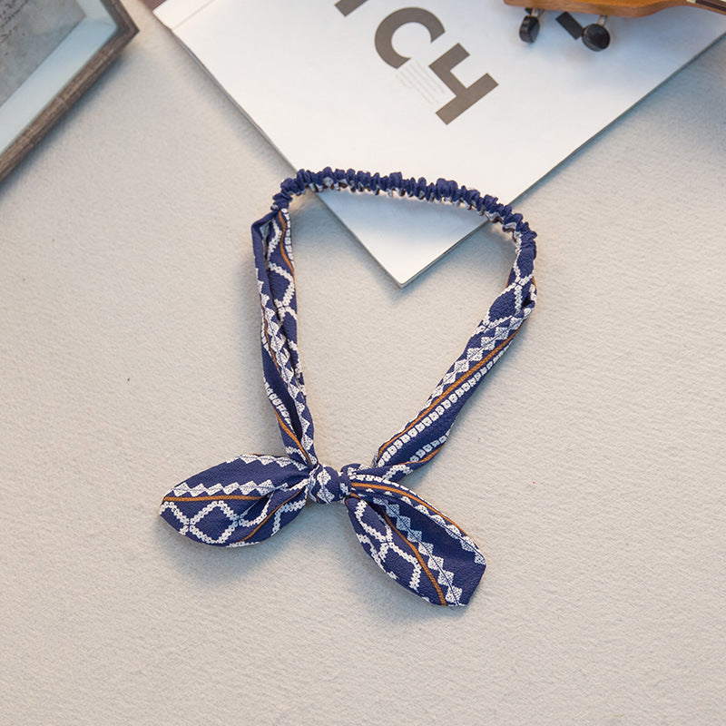 Big bow tie bunny ears headband 251617035734