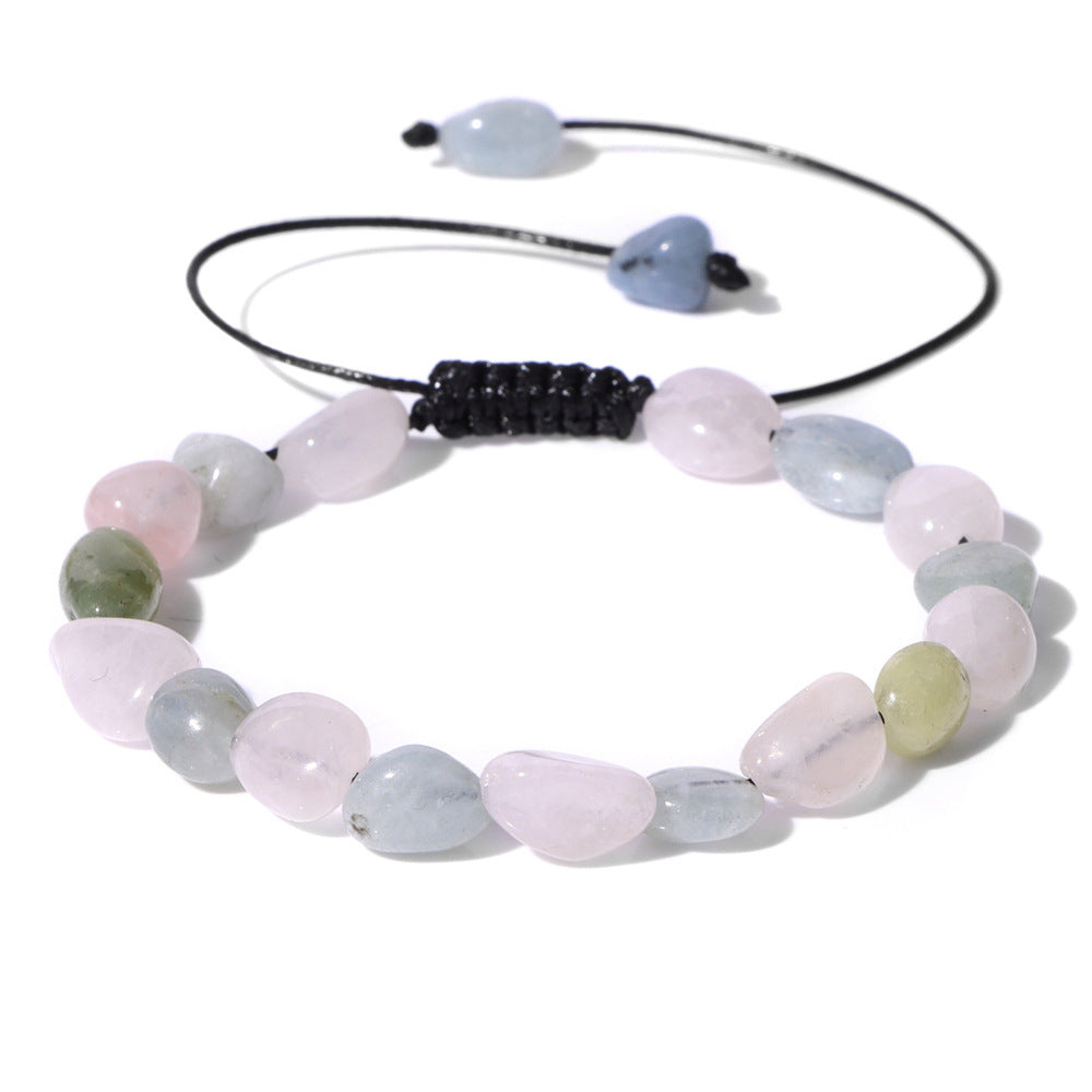 Natural Stone Traveling Irregular Beads Woven Bracelet 25200fc7 7bd2 4f0a 8133 99e68153b381