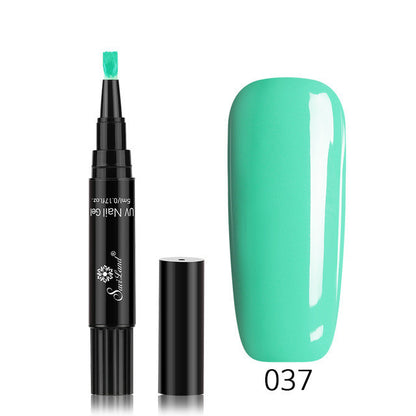 3 In 1 Gel Nail Varnish Pen Glitter One Step Nail Art Gel Polish Hybrid - HD Wireless Product #46