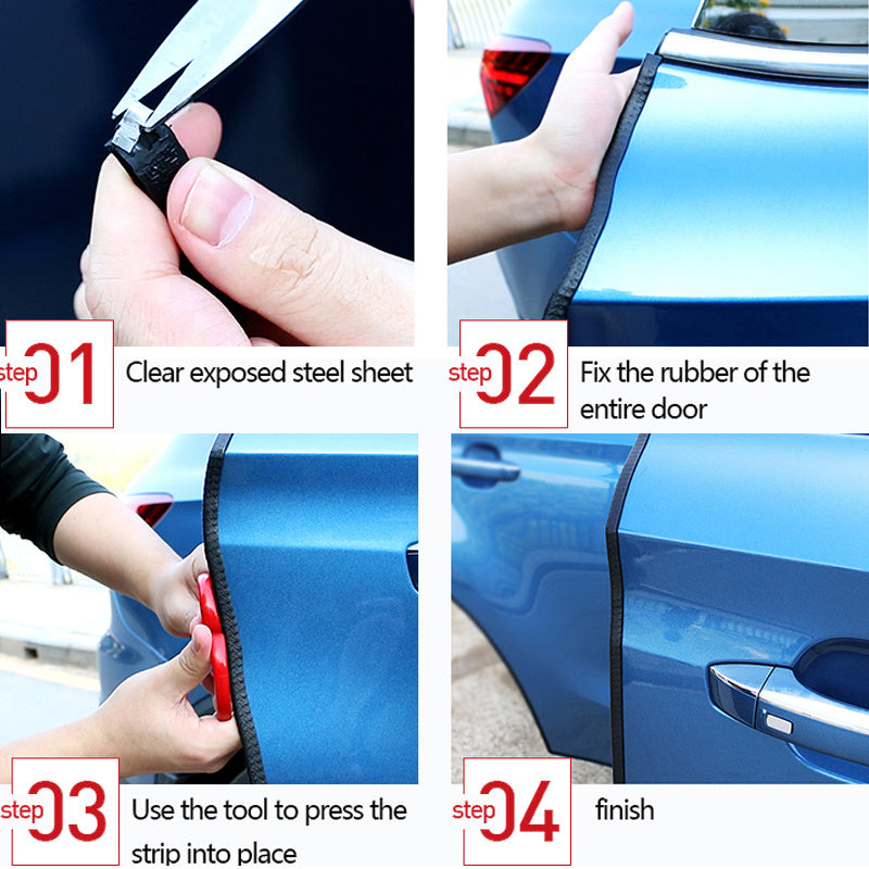 Universal Built-in Steel Disc Car Anti Collision Strip Auto Door Edge Scratch Protecter Bumper Strip 2535422835310