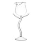 Fancy Red Wine Goblet Wine Cocktail Glasses 100ml Rose Flower Shape Wine Glass Party Barware Drinkware 25357965899553
