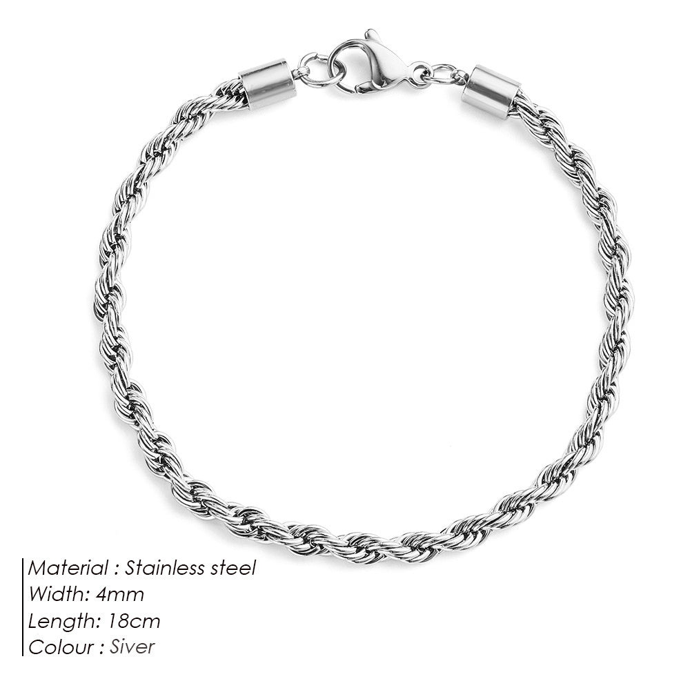European And American Gold-plated Twist Chain Bracelet 253d6f7e 12a1 4526 8be2 5c3d24898318