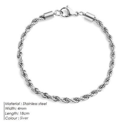 European And American Gold-plated Twist Chain Bracelet 253d6f7e 12a1 4526 8be2 5c3d24898318