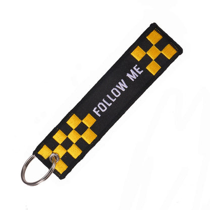 Personalized Embroidered Red Background White Keychain 253ddffe b472 40d0 ae0d 7ad55baffd92
