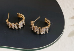 South Korea East Gate Earrings Female Super Immortal Temperament, Exquisite Zircon Earrings Earrings Earrings Cold Wind Earri