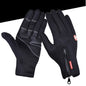 Outdoor Waterproof Gloves Touch Screen Windproof Riding Zipper Sports Winter Warm Fleece Mountaineering Gloves 2549931809634 