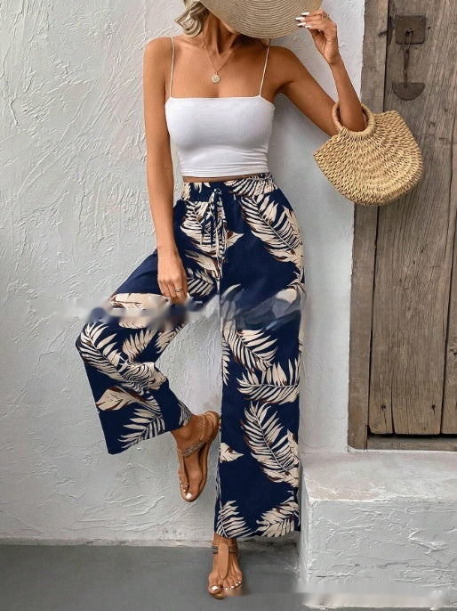 New Women's Trousers Elastic Waistband Straight High Waist 254fb62b 0df0 4784 871b 3fce5ca93717 fine