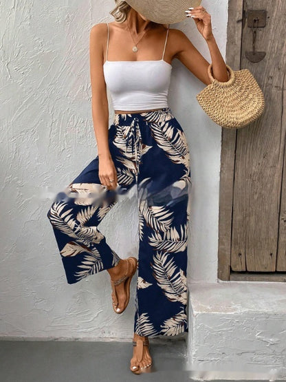 New Women's Trousers Elastic Waistband Straight High Waist 254fb62b 0df0 4784 871b 3fce5ca93717 fine