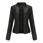 Thin Large Size Leather Clothing With Stand Collar Slim-fit Jacket 2557e866 0ccd 4486 b348 0892d904e02c