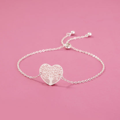 Silver copper heart tree of life dripping oil luminous bracelet 255aceeb 8150 4e77 a896 19f1bfa8d090