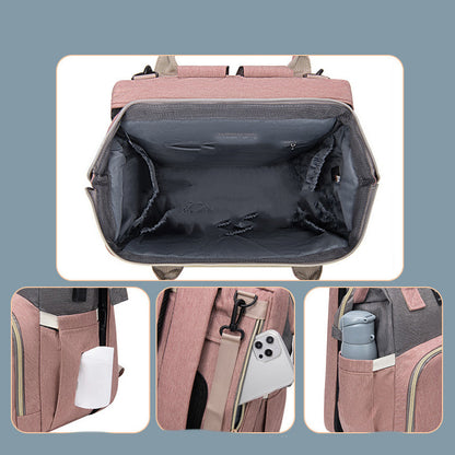 Multifunctional Folding Crib Large Capacity Backpack 255f0b44 3115 41aa b614 3cc2f0fde6ed