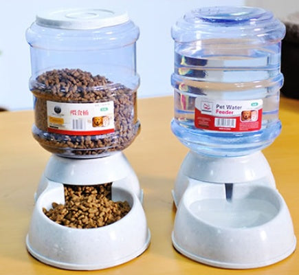 Cats Dogs Automatic Pet Feeder Drinking Water Fountains Large Capacity Plastic Pets Dog Food Bowl Water Dispenser 25629459755