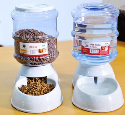 Cats Dogs Automatic Pet Feeder Drinking Water Fountains Large Capacity Plastic Pets Dog Food Bowl Water Dispenser 25629459755