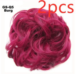 Europe, Japan, and South Korea popular hair bun fluffy natural drawstring curly hair ball head hair ring hair set female hair