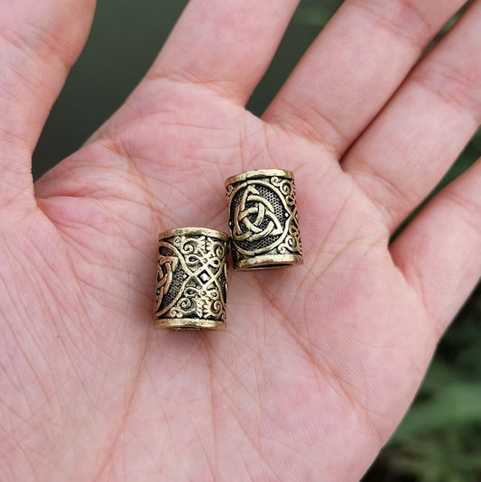Celtic Knot Large Aperture Antique Silver Hair Jewelry Beads 256b56e4 b88f 47cf 9c0b 026b80e8bb23