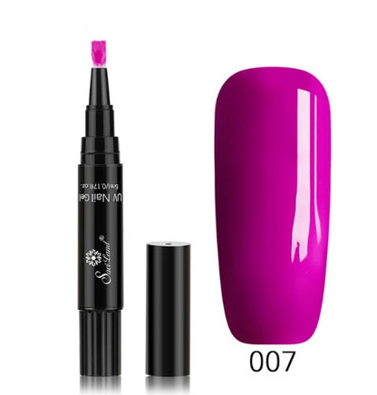 3 In 1 Gel Nail Varnish Pen Glitter One Step Nail Art Gel Polish Hybrid - HD Wireless Product #8