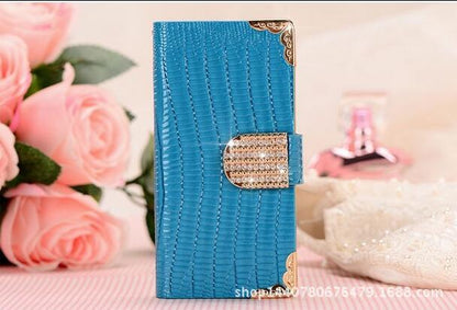 5S 5G Diamond Leather Wallet Card Case Leather Case Leather Case - HD Wireless Product #4