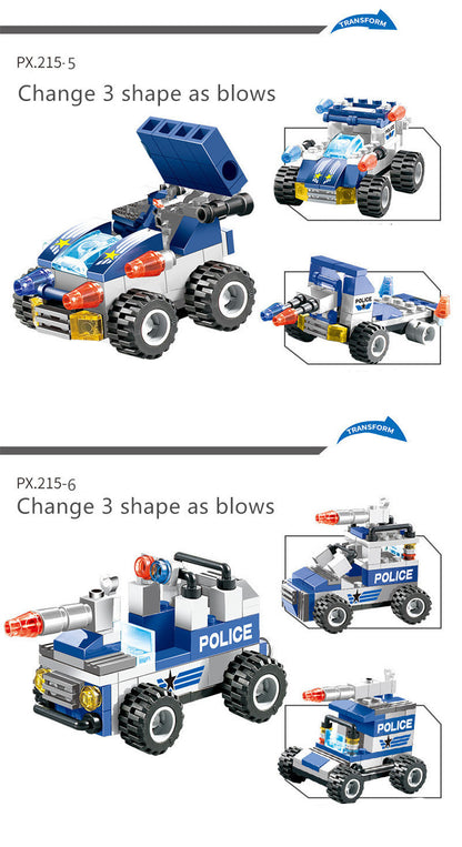 762Pcs Robot Car City Police Building Blocks Set - HD Wireless Product #6