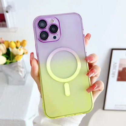 Hot Gradient Two-color Magnetic Phone Case Lens Protector Protective Case - 图片 8