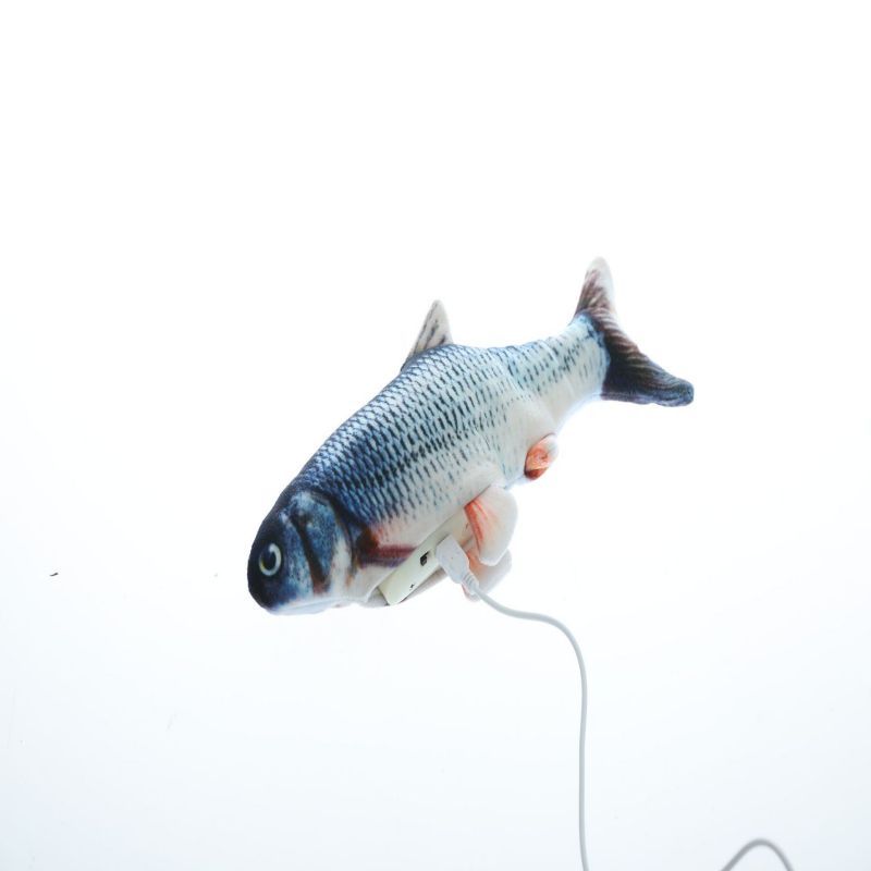 Electric Funny Cat Simulation Fish Beating Usb Jumping Cat Toy 25775069579