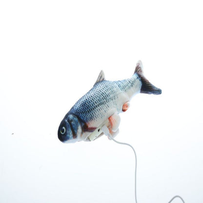 Electric Funny Cat Simulation Fish Beating Usb Jumping Cat Toy 25775069579