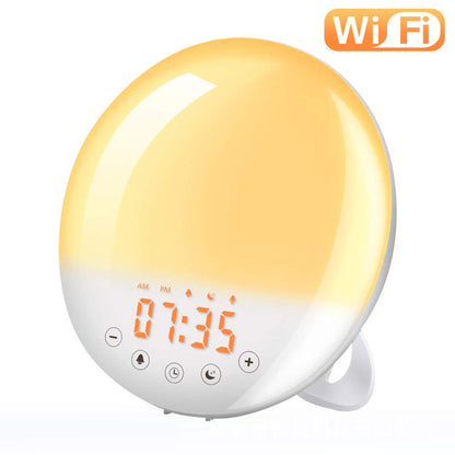 WiFi Voice Control Intelligent Alarm Clock, Sunrise Natural Wake-up Light 2577826064191