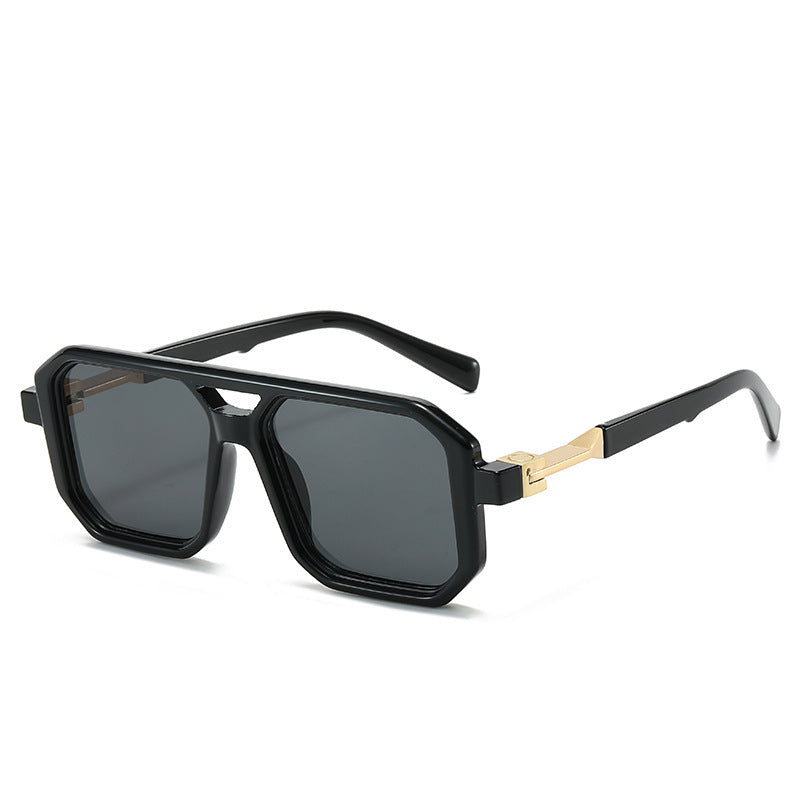 Retro Double Beam Pilot Catwalk Light Luxury Sunglasses Ins 257832aa 3685 4f11 98a2 df53048b4001