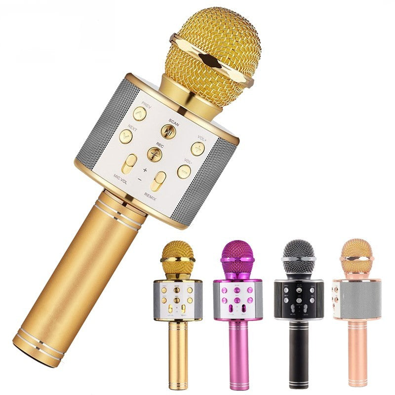 Wireless Microphone Portable Bluetooth Mini Home Ktv For Music Playing Singing Speaker Player 258222084539