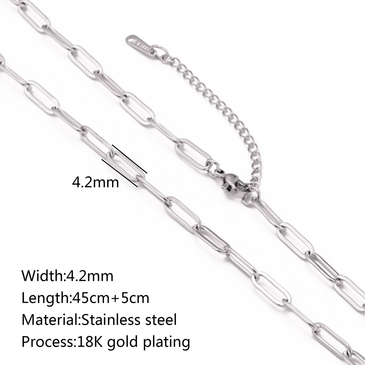 Stainless Steel Vacuum Vapor Plating 18K Gold Color Protection Lip Chain Accessories 25826b49 c10f 48de 8cf1 407093d3257a