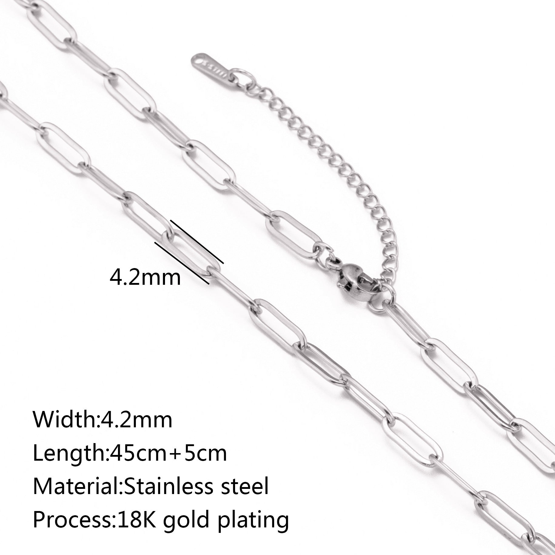 Stainless Steel Vacuum Vapor Plating 18K Gold Color Protection Lip Chain Accessories 25826b49 c10f 48de 8cf1 407093d3257a