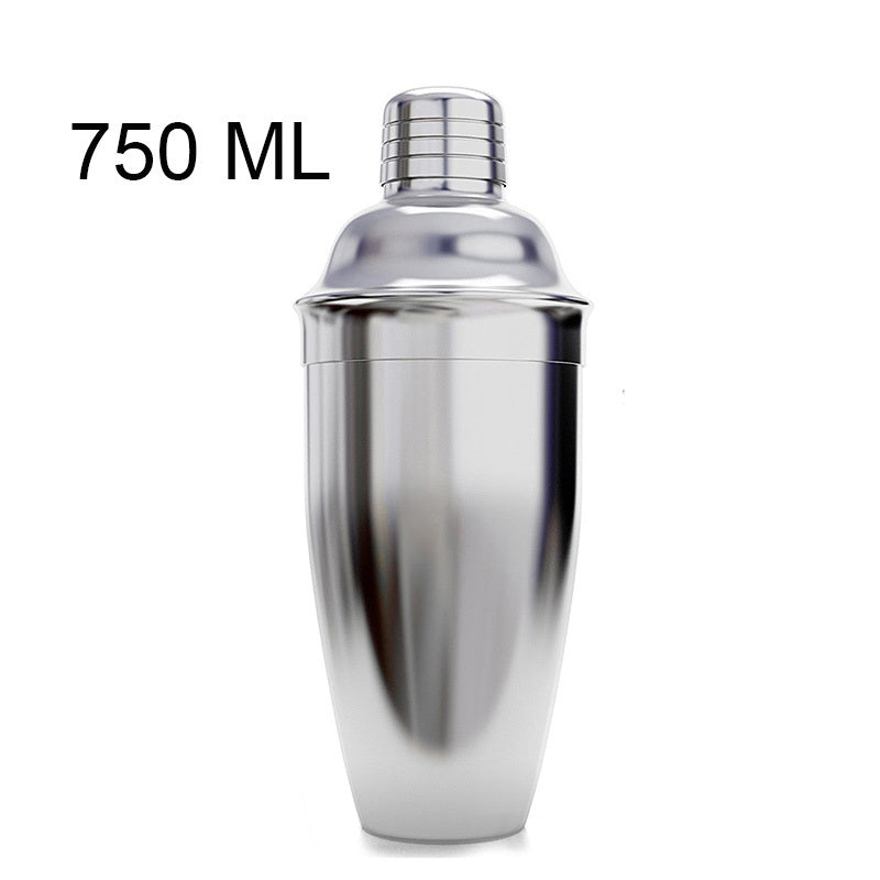 Stainless Steel Cocktail Shaker  with Wooden Stand for Home Bar Party 2586437551994