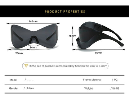 Large Rim Sunglasses Women's Fashion Y2g Millennium Rimless Riding Sunglasses Men's Cross-border Amazon Hot 258aec26 2f3a 4b1