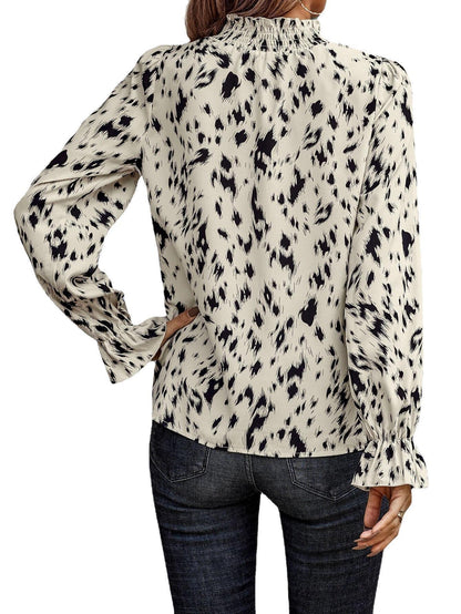 Women's Fashionable Elegant Polyester Pullover Long Sleeve Half Turtleneck Shirt 258c566c c9e8 49d4 96f4 2f067b48bbaa