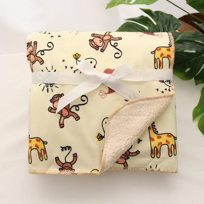 Baby thick double-layer coral fleece blanket 2597520440589
