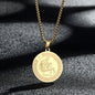 Stainless Steel Constellation Pendant Necklace Gold Medal Necklace 259824df d5fe 46b5 9bae bb41508de3ca
