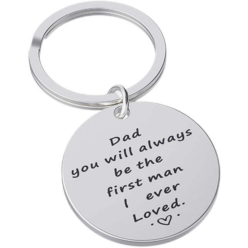 Creative Thanksgiving Father Stainless Steel Lettering Keychain 25afce52 2735 4ad3 b3fa 207252f58080