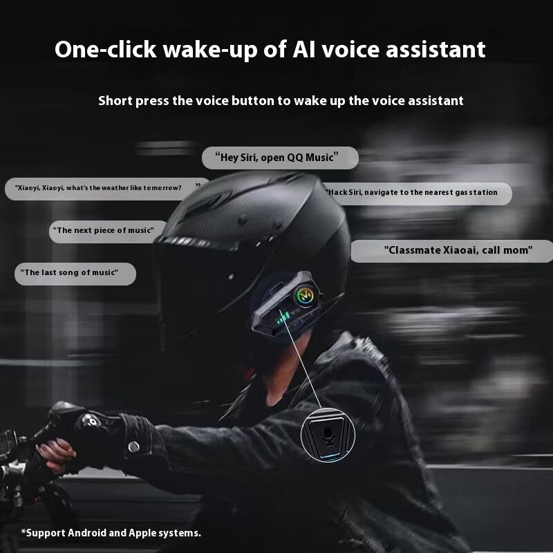 Helmet Bluetooth Headset Y10 Intercom Built-in Integrated Waterproof Motorcycle Take-out Rider Full Face Helmet Half Helmet H
