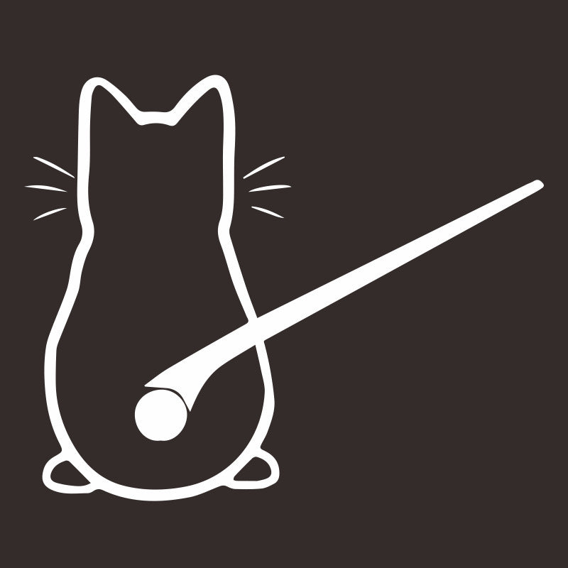 Cartoon Cute Wiper Back Shadow Cat Rear Gear Glass Paster Wiper Stickers Reflective Sticker Bumper Stickers Automobile Sticke