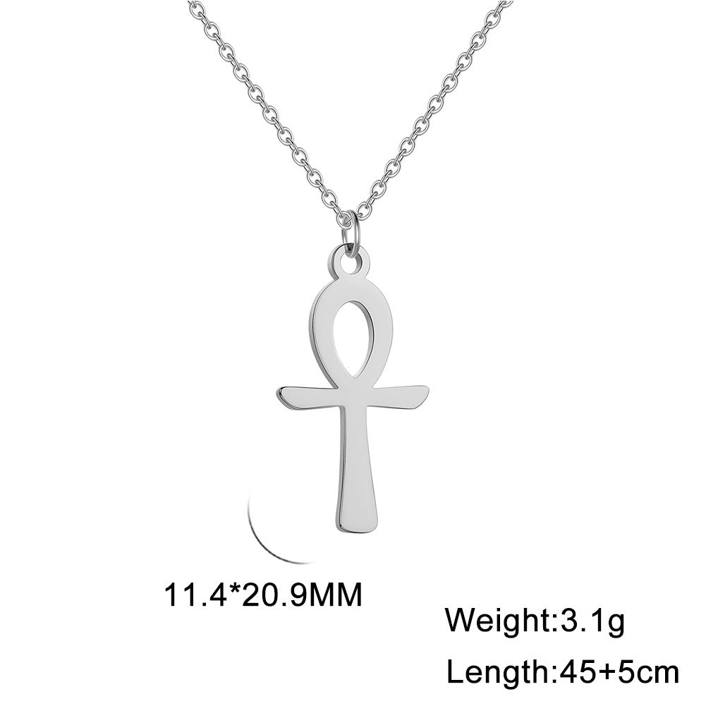 Hip Hop Style Women's Titanium Steel Cut Pendant Stainless Steel Necklace 25eaa515 3e53 4dd4 8eee 9714490ca635