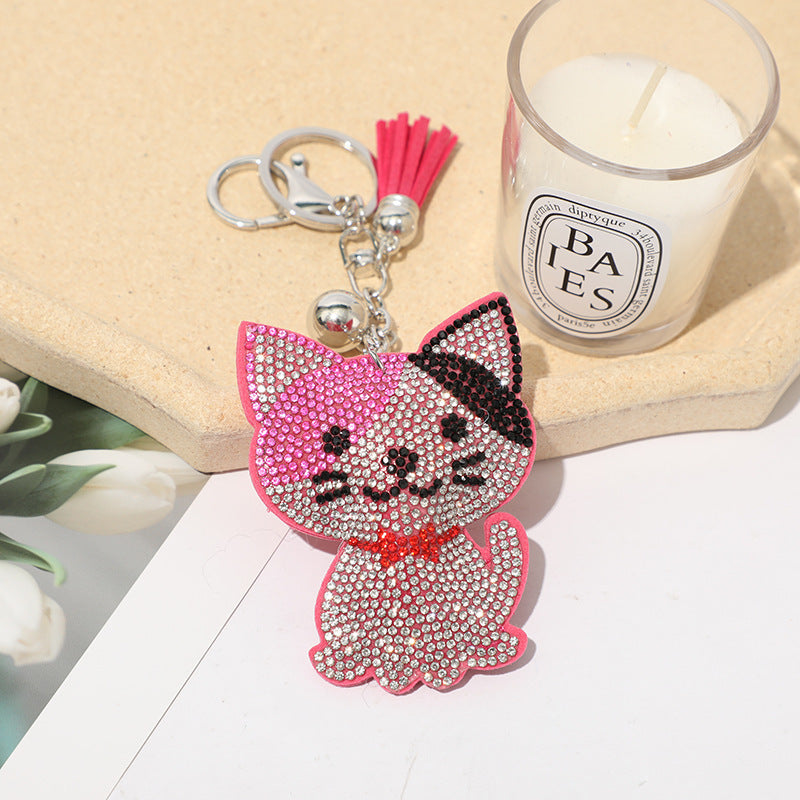 Classic Cartoon Cat Hot Rhinestone Keychain Fashion 2600f7f7 48d3 466a 81ca ecdab8a26f37