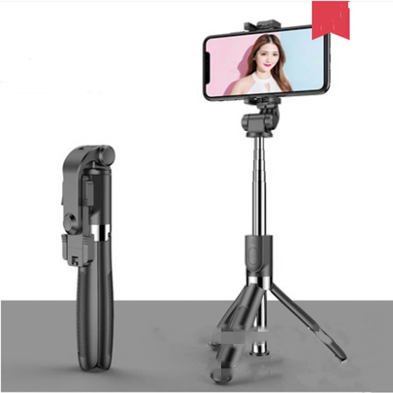 Compatible with Apple, Tripod Selfie Stick Mobile Universal Live Triangle Bracket One Bluetooth Selfie Artifact - 图片 19