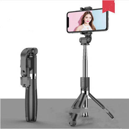 Compatible with Apple, Tripod Selfie Stick Mobile Universal Live Triangle Bracket One Bluetooth Selfie Artifact - 图片 19