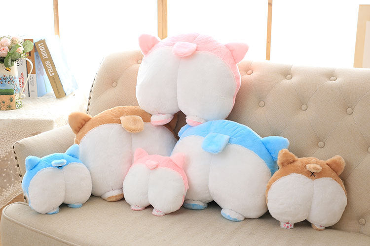New Universal Car Neck Pillow Headrest Seat Cute Soft Corgi Butt Shape Pillows 26055a04 7892 41b7 b2b6 b9eb2ee8c64f