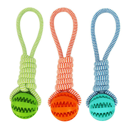 Dog Toys Balls Interactive Treat Rope Rubber Leaking Balls For Small Medium Dogs Chewing Bite Resistant Pet Tooth Cleaning 26