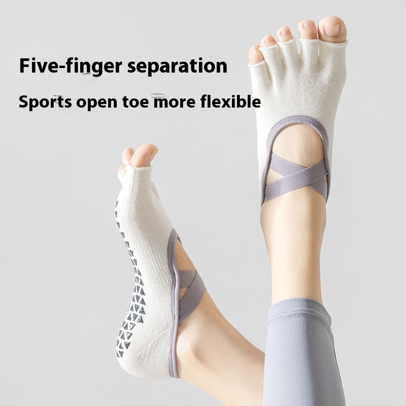 Open Toe Five Finger Yoga Socks Children's Professional Non-slip Summer Thin Short 260981d6 116c 40af 9fba ea07ab6a5c1d trans