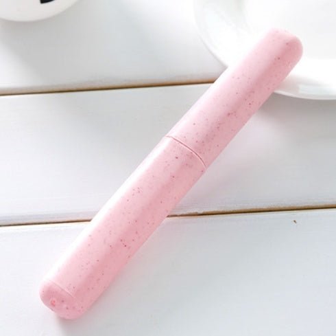 Wheat Straw Travel Toothbrush Cover Health Tooth Brushes Protector Portable Travel Toothbrush Box 2609858548361