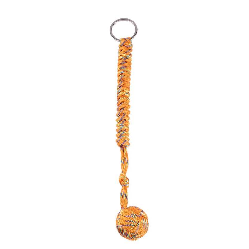 Outdoor Seven Core Umbrella Rope Climbing Survival Key Chain Hanging Hand-woven Round Steel Ball 2613428154393