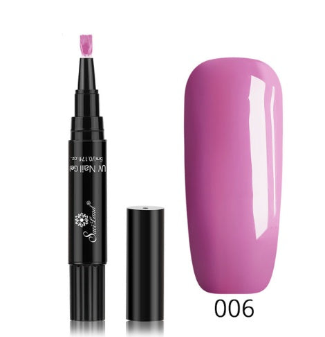 3 In 1 Gel Nail Varnish Pen Glitter One Step Nail Art Gel Polish Hybrid - HD Wireless Product #7