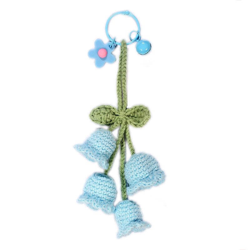 Hand-made Hook Braided Woolen Thread Lily Of The Valley Keychain 261705d7 909c 4e77 807d fdc39b140cfe