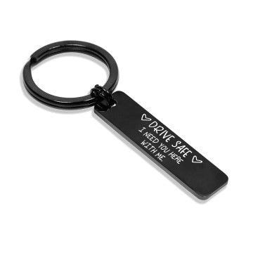 Be Safe Honey i Need You Here With Me Stainless Steel keychain 26237183823